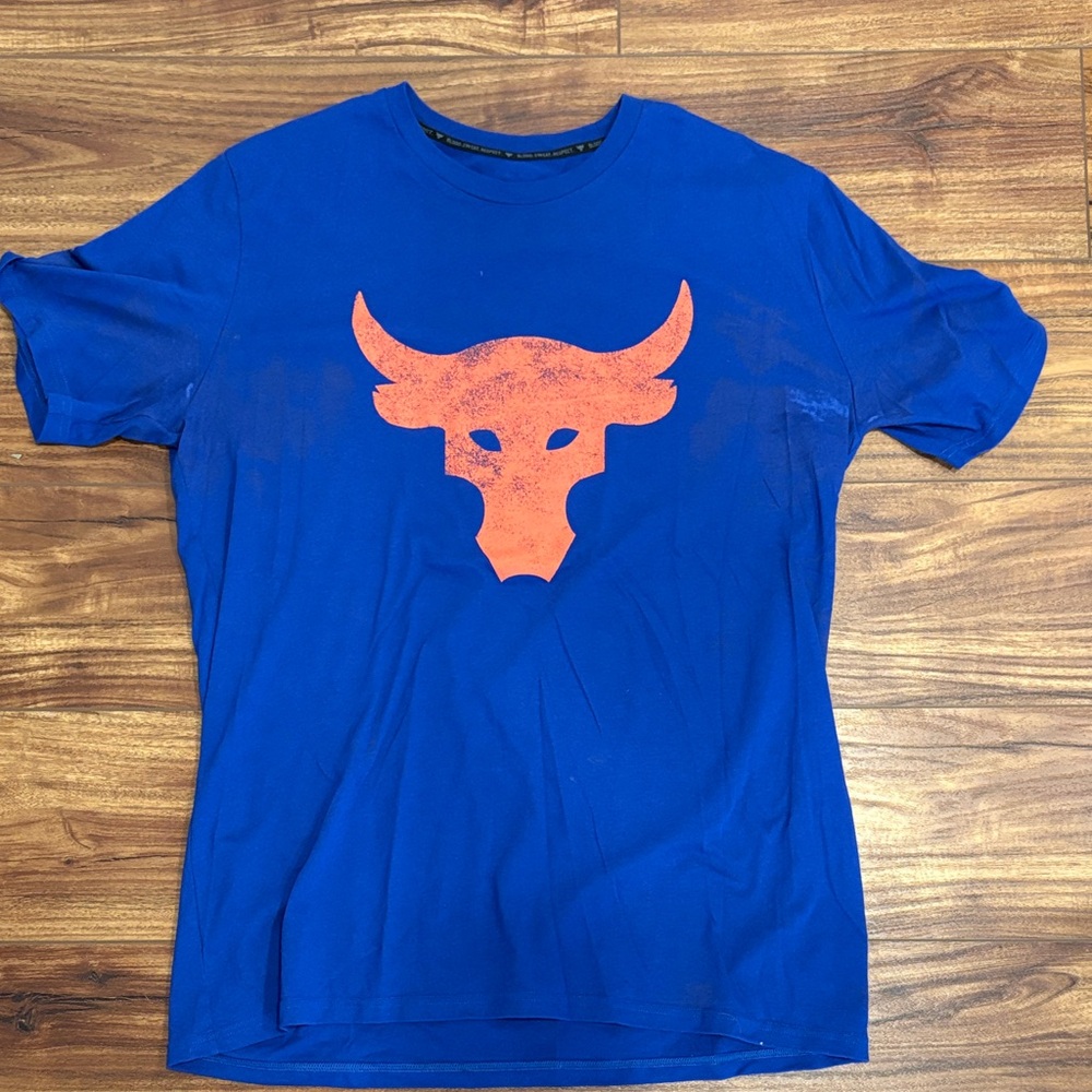 Under Armour Blue and Orange Short Sleeve Tee